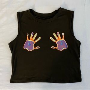 Handprint Crop Top